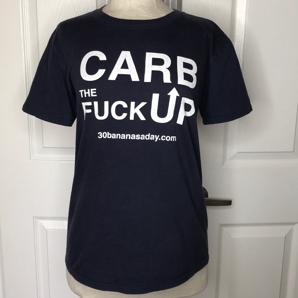 Carb The F Up Vegan Graphic Tee T-Shirt Top